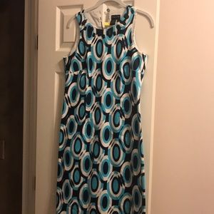Beautiful teal and navy cocktail dress